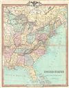 1850 Cruchley Map of the United States