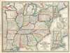 1857 Desilver Pocket Map of the United States