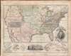 1828 Ensign Map of the United States - Manifest Destiny!