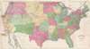 1853 Hayward Map of the United States (Predates Gadsden Purchase)