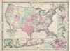 1863 Johnson Military Map of the United States