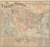 1899 National Publishing Company Wall Map of the United States