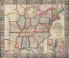 Phelps’s National Map of the United States, A Travellers Guide. Embracing the Principal Rail Roads, Canals, Steam Boat and Stage Routes throughout the Union. - Main View Thumbnail