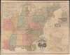 1836 Woodbridge Wall Map of the United States w/ Republic of Texas