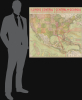 1922 Poole Bros. Wall Railroad Map of the United States, Illinois Central Railroad