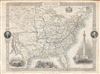 1850 Tallis and Rapkin Map of the United States
