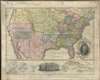 1833 Willis Thrall Map of the United States (Manifest Destiny)