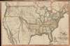 1820 Warner Pocket Map of the United States