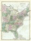 1851 Black Map of the United States