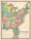 1827 Finley Map of the United States