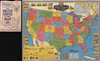 1943 Stanley Turner Pictorial Map of the United States During World War II