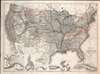 United States Showing Routes of Principal Explorers and Early Roads and Highways. - Main View Thumbnail