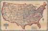 Highway Map of the United States Showing United States Inter-State Highways. - Main View Thumbnail