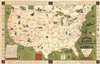 1953 Garner Parker Dicus Pictorial Map of the United States