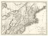 1801 Tardieu Map of the Northeastern United States w/Military Tracts