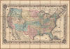 1855 Colton Pocket Map of the United States