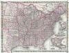 1875 Colton Pocket Railroad Map of the United States