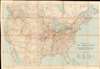 1901 Stanford Map of the United States w/ Railroads for British Investors