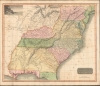 1817 Thomson Map of the Southeastern United States: Georgia, Carolina, Virginia, Tennessee, Kentucky