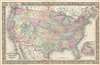 1865 Mitchell Map of the United States - First Map to show Wyoming Territory