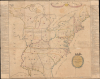 1806 Johnson Geographic Game Wall Map of the Early American Republic