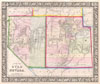 1866 Mitchell Map of Utah and Nevada
