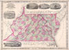 1864 Johnson's Map of Virginia, Delaware, Maryland and West Virginia