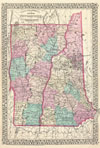 1877 Mitchell Map  of Vermont and New Hampshire