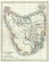 1860 Dower Map of Van Diemen's Land or Tasmania