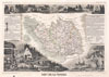1852 Levasseur Map of the Department De La Vendee, France (Fiefs Vend�ens Wine)