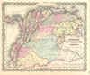 1855 Colton Map of Columbia, Venezuela and Ecuador