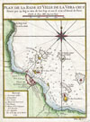 1754 Bellin Map of Veracruz, Mexico