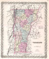 1855 Colton Map of Vermont