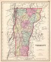 1857 Colton Map of Vermont