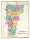 1828 Finley Map of Vermont