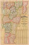 Complete map of Vermont showing highways and natural features… - Main View Thumbnail