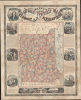 1856 Ranney Educational and Decorative Map of Vermont and New Hampshire
