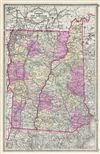 1887 Tunison Map of Vermont and New Hampshire