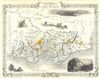 1851 Tallis and Rapkin Map of Victoria (with Gold Deposits), Australia