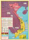 1967 Civic Education Service Map of Vietnam During the Vietnam War
