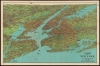 1928 Nostrand Birds Eye View Map of New York City, New York