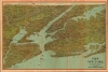 1928 Nostrand Birds Eye View Map of New York City, New York