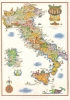 1976 Oski Pictorial Wine Map of Italy