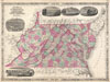 1866 Johnson Map of Virginia, West Virginia, Maryland and Delaware