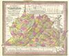 1854 Mitchell Map of Virginia (with West Virginia)