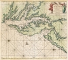 1687 Van Keulen Map of Virginia and the Chesapeake