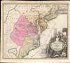 1715 Homann Map of Carolina, Virginia, Maryland and New Jersey