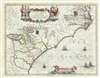 1640 Jansson Map of Carolina, Georgia, Florida, Virginia