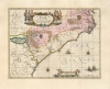 1639 / 1694 Jansson / Valk / Schenk Map of Carolina, Georgia, Florida, Virginia