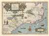1606 Mercator Hondius Map of Florida, Carolina, and Virginia
